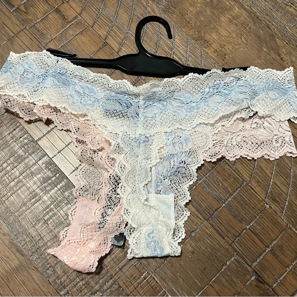 René Rofé Lingerie set of 2 lace sheer thongs - Picture 3 of 6